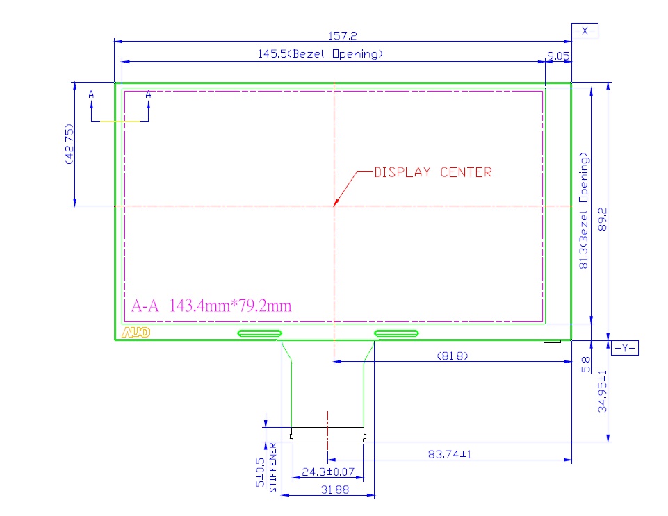C065VL01 V0, 6.5" COLOR TFT-LCD MODULE, C065VL01 is an LTPS (Low